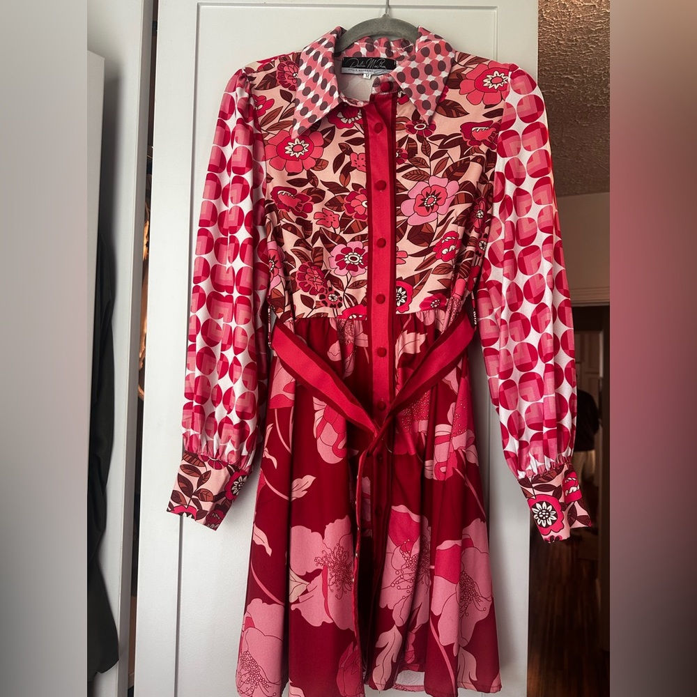 Dalia Multicolor Floral Long Sleeve Dress